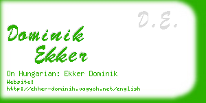 dominik ekker business card